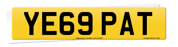 Registration number YE69 PAT